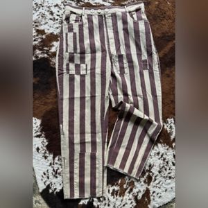 Jaded Gypsy Striped Traveller pants in merlot.